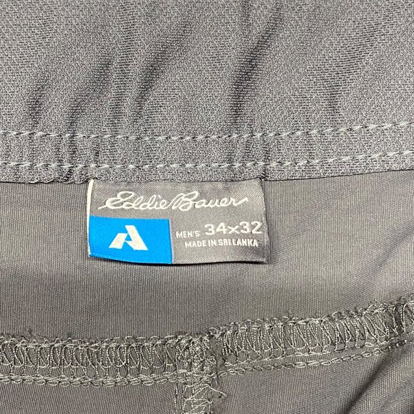 Eddie Bauer Mens First Ascent Trail Pants 34x32 Gray Nylon/Spandex Outdoor Hike - Picture 3 of 7